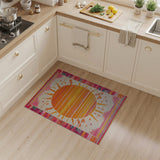 Multi-color and Patterns Vibrant Sunburst Southwestern Area Rug