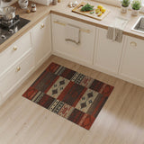 Red Southwestern Patchwork Area Rug