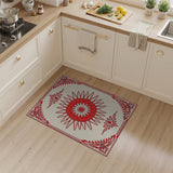 Red Floral Persian Medallion Rug