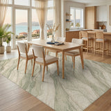 Green Marble Swirl Area Rug