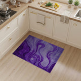 Abstract Area Purple Purple Abstract Wave Area Rug