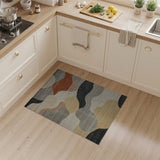 Multi-color and Patterns Abstract Wave Multi-Color Area Rug