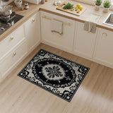 Traditional Persian Black and White Ornate Black White Persian Area Rug