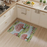 Whimsical Pink Cherry Blossom Meadow Rug