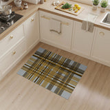 Bold Yellow Brown Plaid Geometric Area Rug