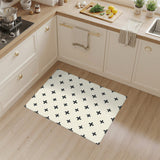 Black Cross Geometric Area Rug