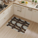 Arched Vine Floral Gothic Area Rug