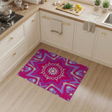 Pink Vibrant Pink Mandala Star Area Rug