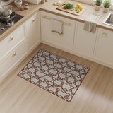 Geometric Rust Bowtie Area Rug