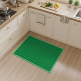 Green Grid Geometric Area Rug