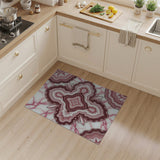 Pink Pink Agate Geode Crystal Area Rug
