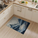 Blue and Teal Layered Blue Mountains Area Rug