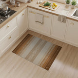 Brown Tan Striped Southwestern Area Rug