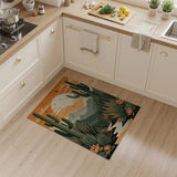 Orange Southwestern Cactus Sunset Desert Rug