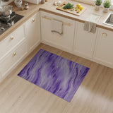 Purple Wavy Abstract Area Rug