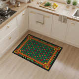 Vibrant Geometric Green Multi-Color Area Rug