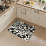 Bold Geometric Modern Bold Black White Zebra Stripe Area Rug