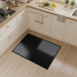 Geometric Modern Black White Halftone Grid Area Rug