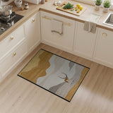 Oryx Silhouette Desert Mountains Rug