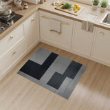 Bold Black White Geometric Black and White Area Rug