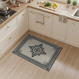 Ornate Beige Medallion Persian Area Rug