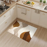 Brown and Tan Abstract Area Brown Tan Abstract Wave Area Rug
