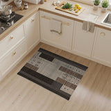 Geometric Neutral Area Rug with Abstract Dots