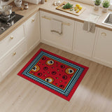 Spooky Cartoon Pumpkin Halloween Red Rug