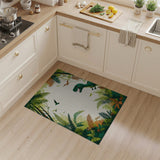 ODIKA Washable Dinosaur Jungle Kids Rug - Low Pile Non-Slip T-Rex Play Mat
