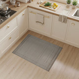 Beige Striped Framed Woven Area Rug
