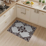 Traditional Persian Black and White Ornate Black White Traditional Persian Area Rug