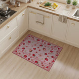 Charming Strawberry Pink Area Rug