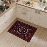 Red Bold Red Persian Medallion Area Rug