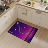 Purple Cosmic Star Trail Area Rug