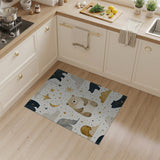 Golden Starry Bears Nursery Rug
