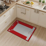 Red Pixel Baseball Diamond Area Rug