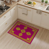 Vibrant Pink Yellow Ornate Floral Persian Rug