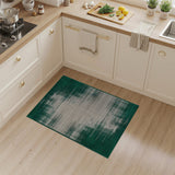 Emerald Green Abstract Streaks Area Rug