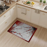 Cherry Blossom Red Sun Area Rug