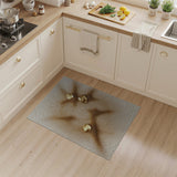 Gold Facet Burst Geometric Rug