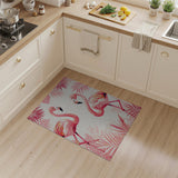 Pink Flamingo Pink Flamingo Palm Leaf Area Rug