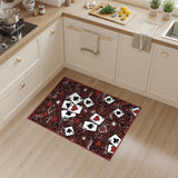 Red Ace Poker Cards Distressed Vintage Area Rug