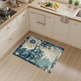 Octopus Compass Distressed Vintage Area Rug