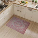 Traditional Persian Blush Pink Persian Medallion Area Rug