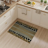 Brown and Tan Leopard Print Tan Area Rug