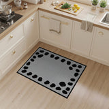Black and White Black White Abstract Spot Area Rug