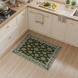 Ornate Green Paisley Persian Area Rug