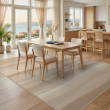 Beige Wavy Abstract No. 6 Area Rug