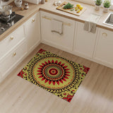 Vibrant Red Mandala Persian Area Rug