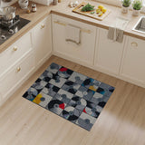 Retro CD Disc Mosaic Geometric Area Rug